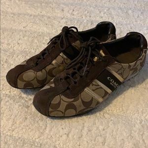 Coach gold and brown size 8 sneaker